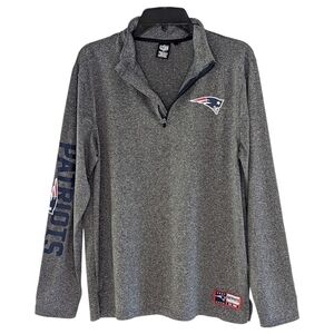 NFL Team Apparel Women's New England Patriots 1/4 Zip Pullover M
